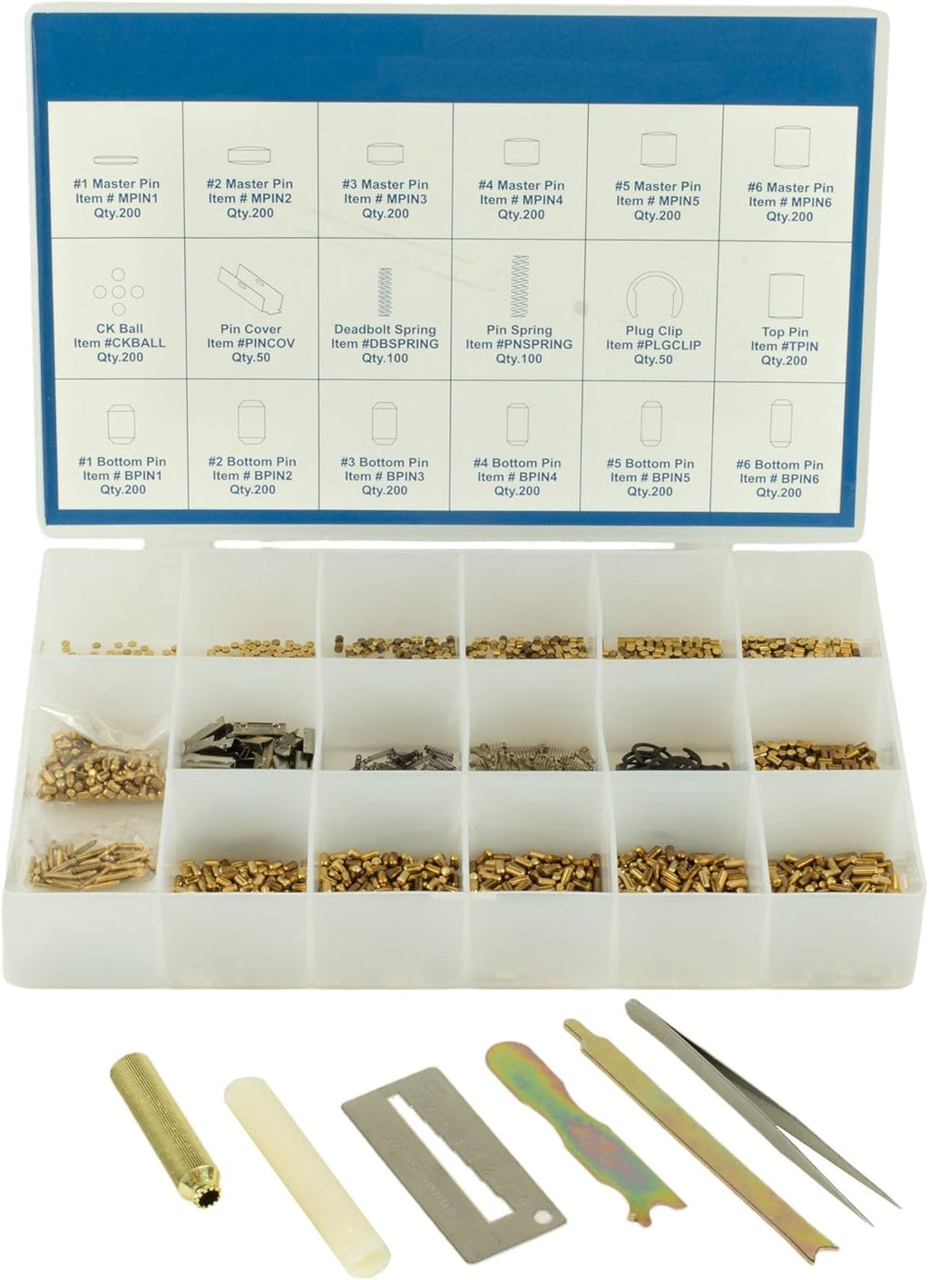 Kwikset Rekey Kit – 200-Piece Professional Lock Rekeying Set with Pins, Springs & Tools – Commercial-Grade DIY