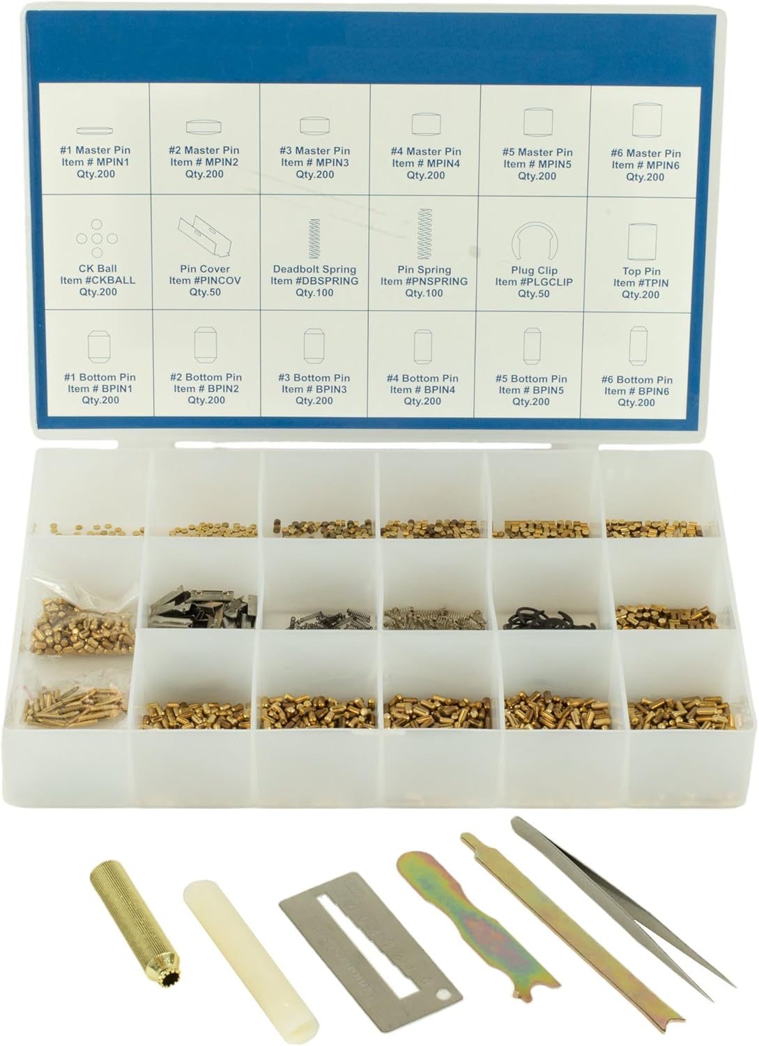 Kwikset Rekey Kit – 200-Piece Professional Lock Rekeying Set with Pins, Springs & Tools – Commercial-Grade DIY