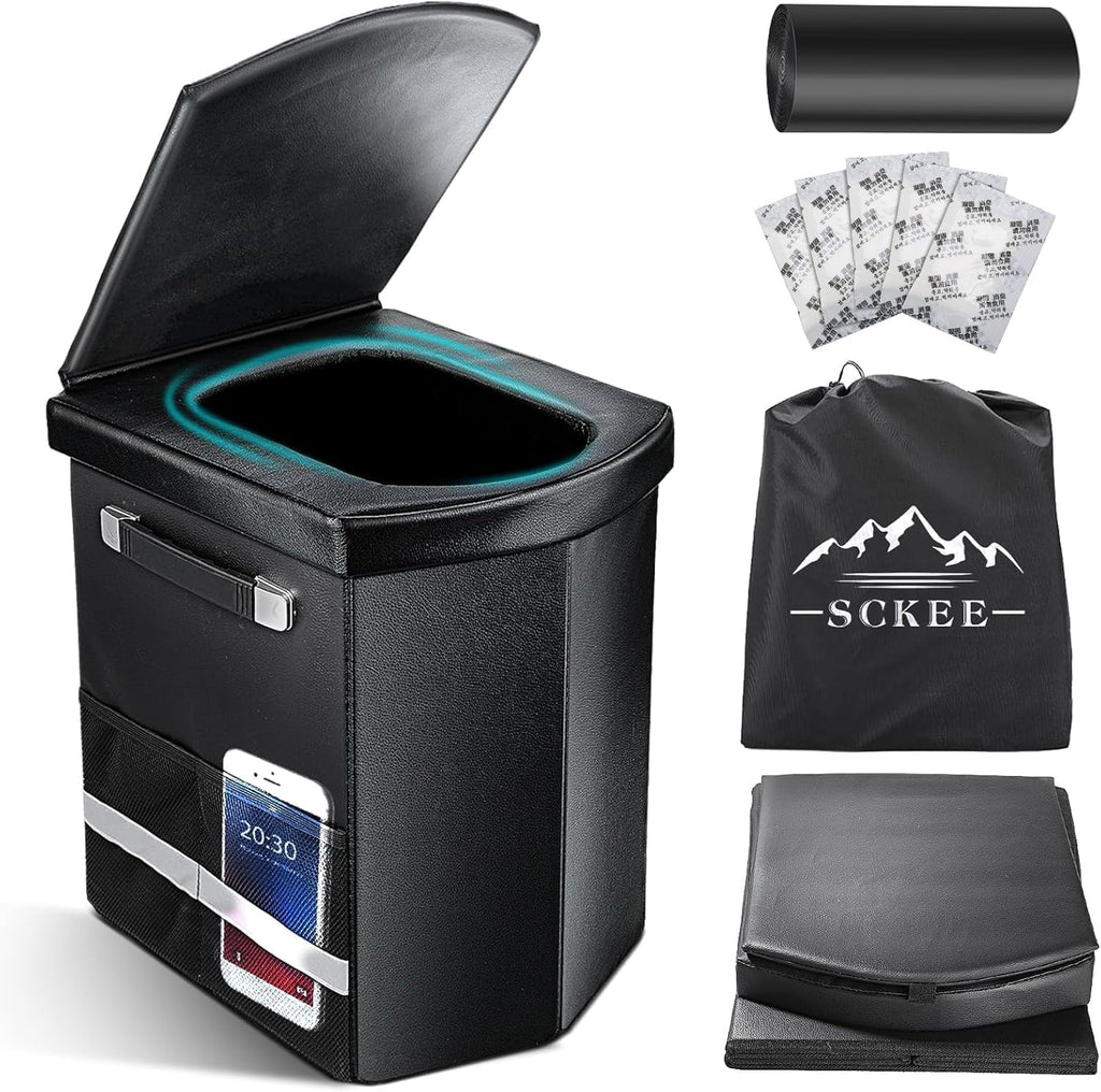 2026 Upgraded XL Portable Toilet for Adults,Tall Camping Toilet with Lid and Convenient Carry Bag, Portable Potty for