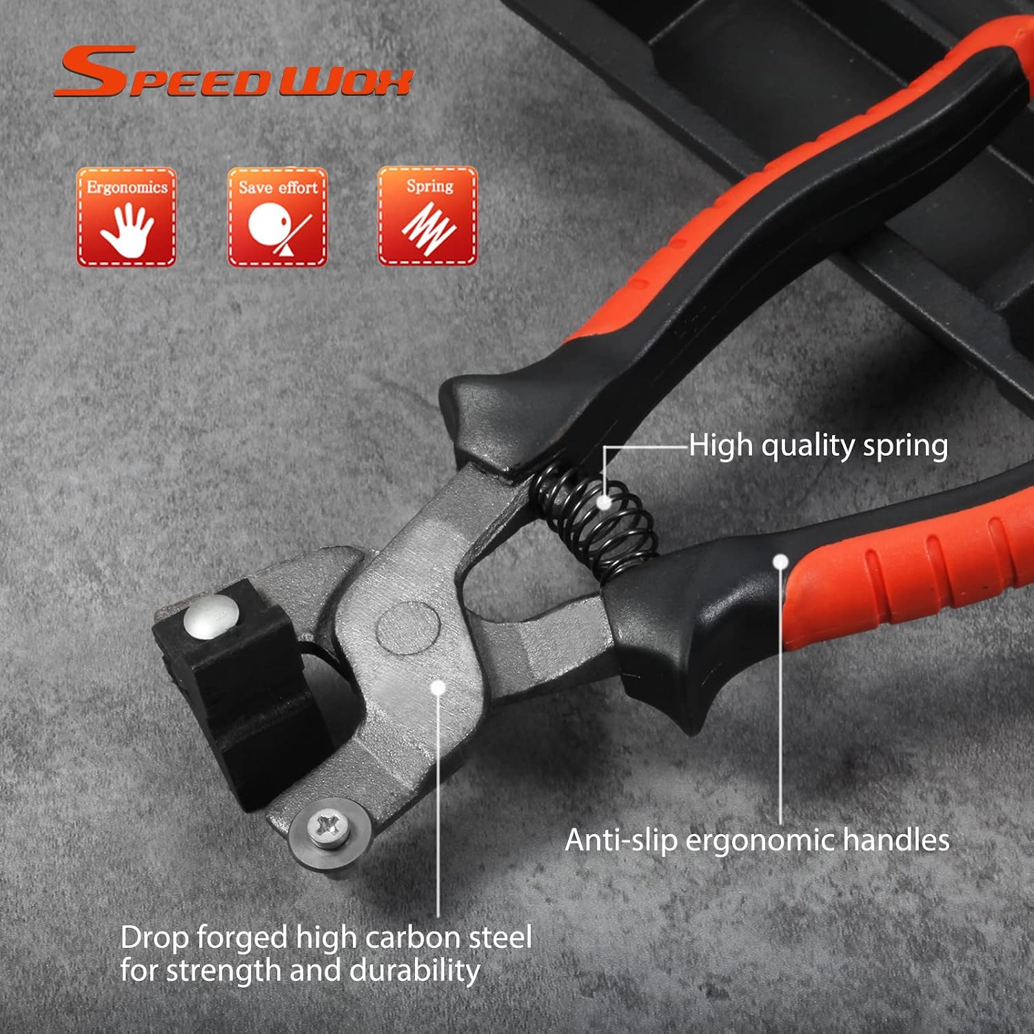 Mosaic Nippers 8" Tile Nippers with Breaker Bar Scoring Wheel | Strong Plastic Breaker Bar, Scoring Wheel, Cutting
