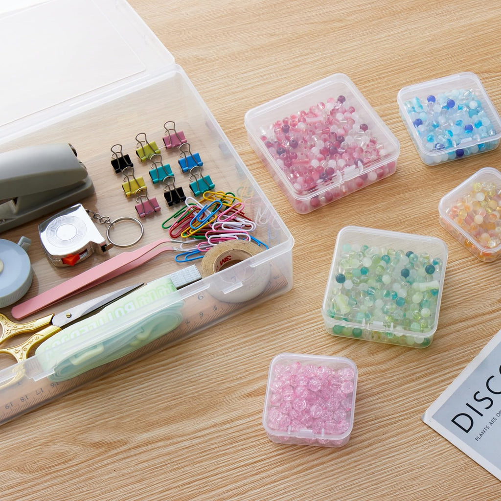 Small Bead Organizers, 78 Pieces Mixed Sizes Plastic Storage