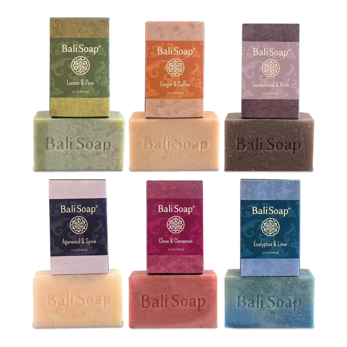 Masculine Collection Natural Soap for Men, 6 Bars