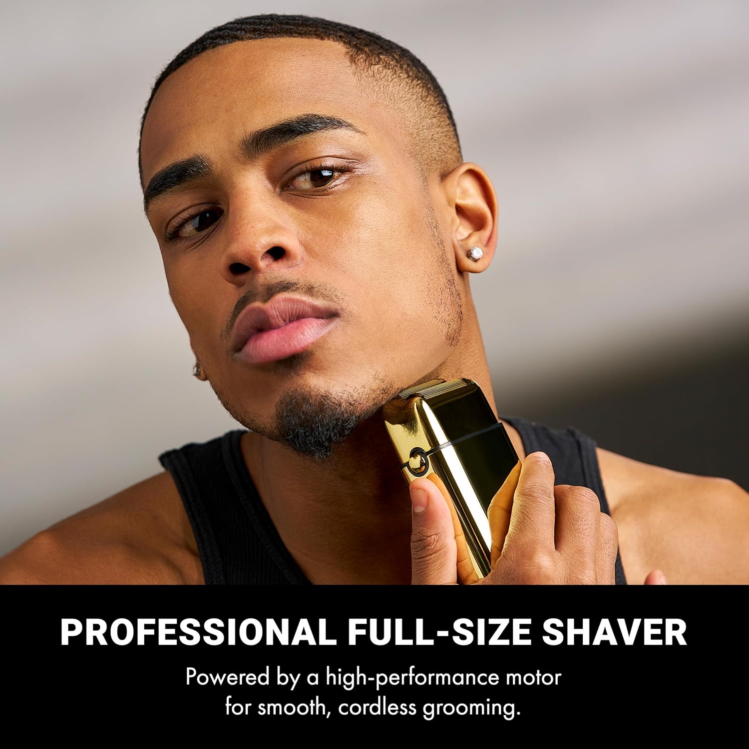 METALFX Double Foil Shaver, Handheld Electric Razor for Travel, Portable Cordless Close Face Shaver for Head, Beard