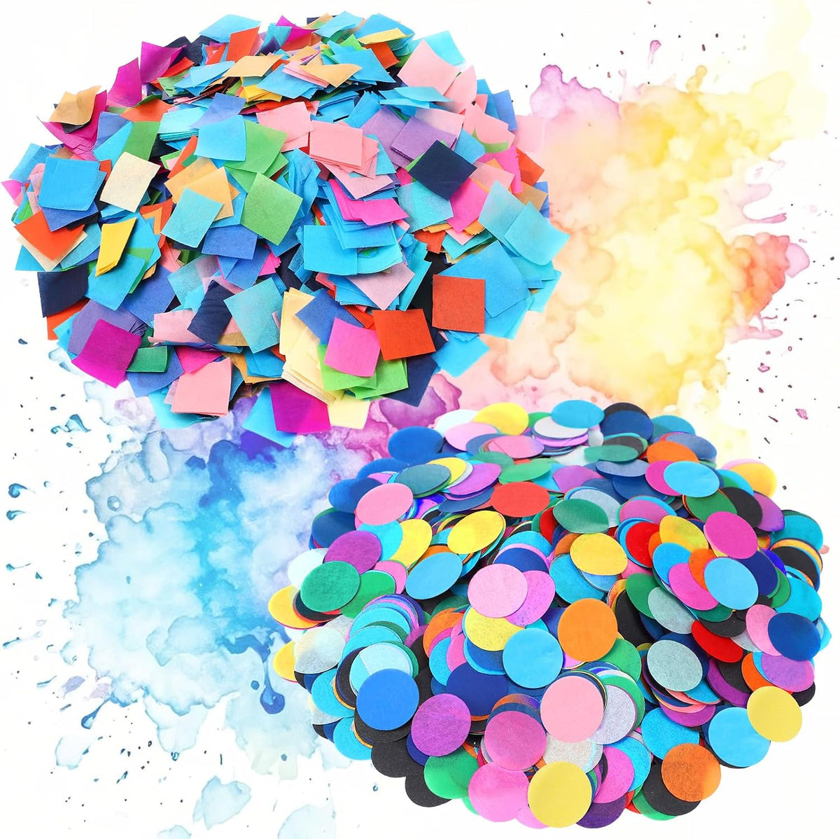 8000 Pcs Bleeding Tissue Paper 1 Inch Squares and Round