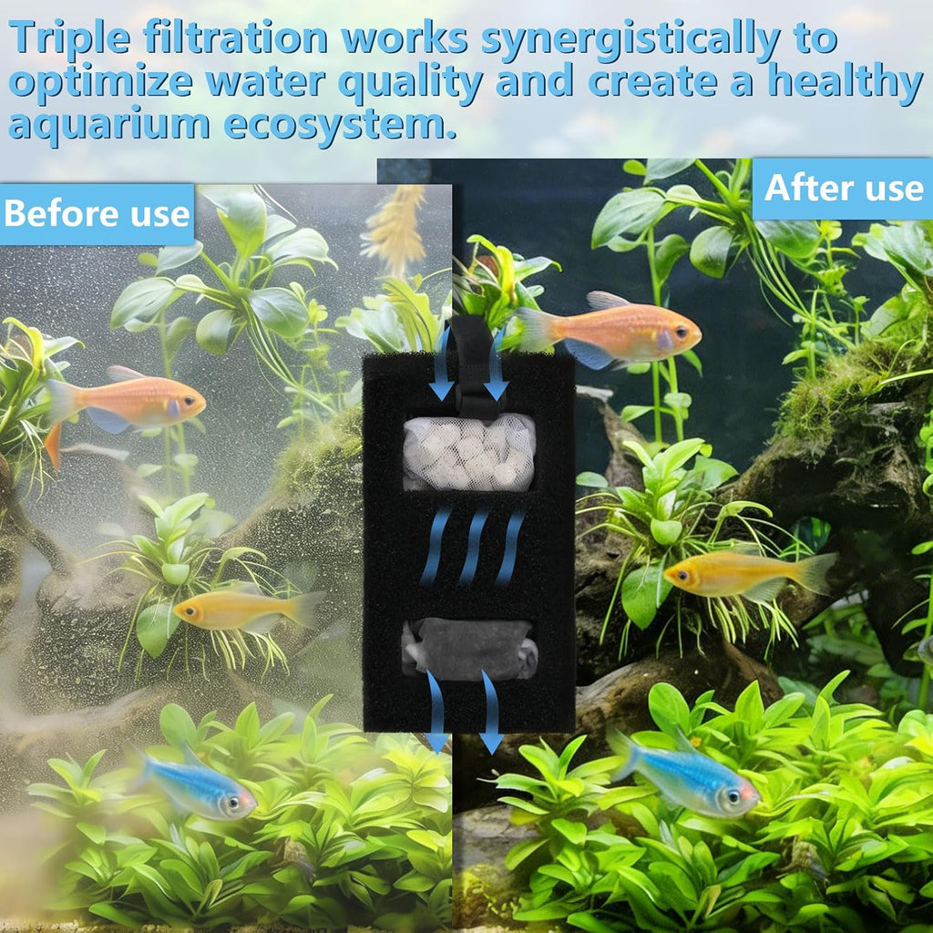 Aquarium Filter Media Set for Fluval SPEC, EVO Betta Flex Desktop Aquarium