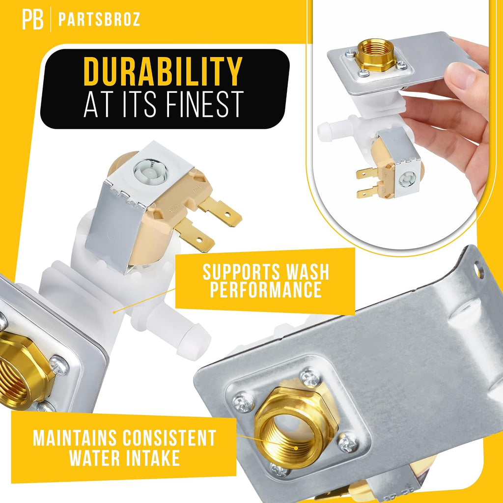 154637401 Dishwasher Water Inlet Valve Assembly for Frigidaire Kenmore
