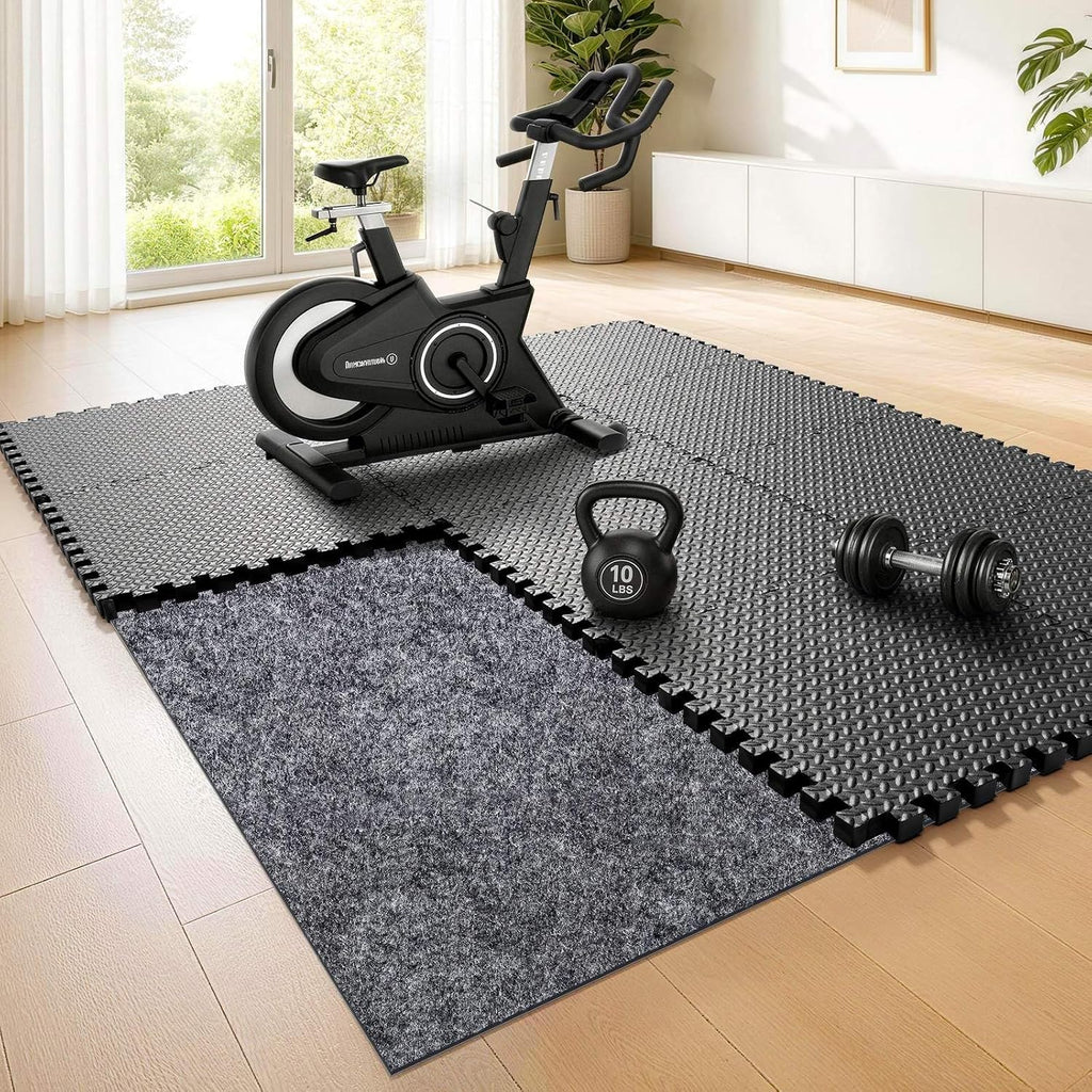 Non Slip Underlay for Interlocking Gym Mats, Prevents Foam Floor Mats from Sliding, Floor Grip Pad for Exercise