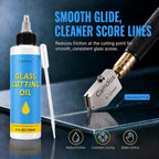 Camdios Glass Cutting Oil, 4 fl oz Precision Applicator for Glass Tools