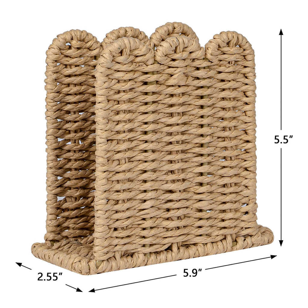 Scalloped Napkin Holder for Table Home Rustic Room Decor