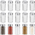 16 Pack Salt and Pepper Shakers Set, Retro Glass Salt Shakers