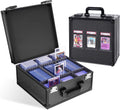 Black Graded Card Storage Box, TSA Lock Slab Case, Display Window | Aluminum Alloy Graded Card Case, Trading Storage