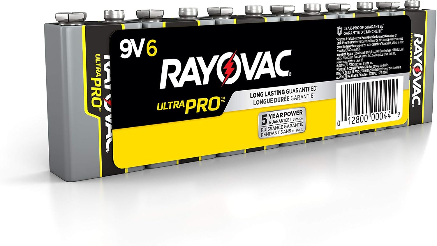 9V Batteries, Ultra Pro Alkaline 9V Cell Batteries (6 Battery Count)