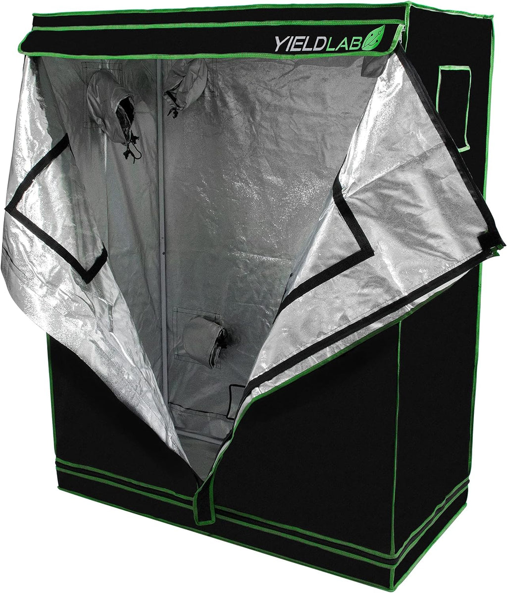 48x24x60 Reflective Indoor Grow Tent 2x4 - Mylar Grow Tent - Black