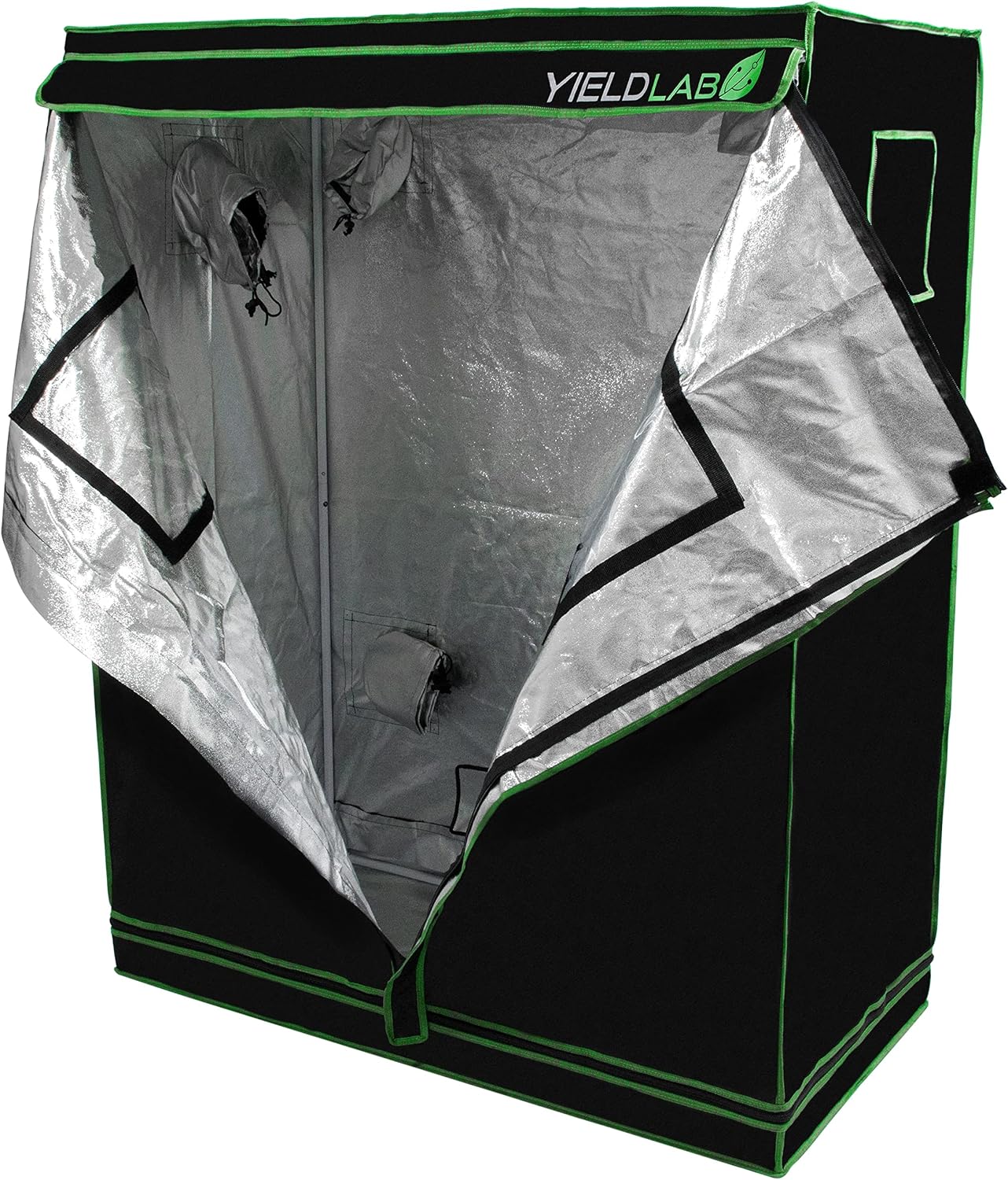 48x24x60 Reflective Indoor Grow Tent 2x4 - Mylar Grow Tent - Black