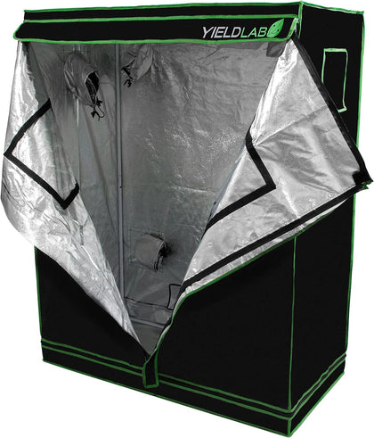 48x24x60 Reflective Indoor Grow Tent 2x4 - Mylar Grow Tent - Black