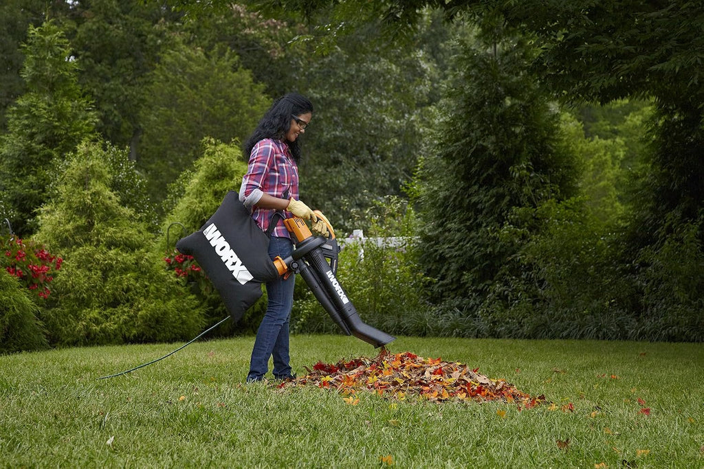 Trivac 3-in-1 Electric Leaf Blower/Leaf Vacuum/Leaf Mulcher, WG509 | 350CFM & 210MPH Airflow, 18:1 Mulch Ratio for