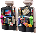 Backseat Car Organizer, Kick Mats Back Seat Protector with Touch Screen Tablet Holder, Back Seat Organizer for Kids