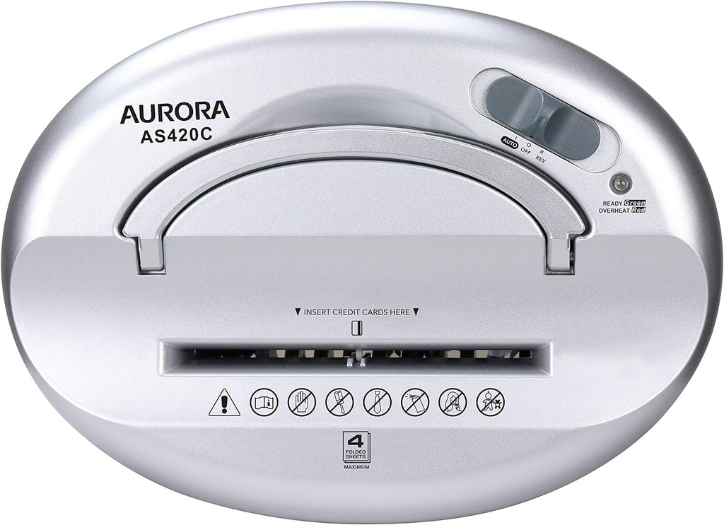 AS420C Desktop-Style Cross-Cut Paper Shredder, 4-Sheet Crosscut Desktop