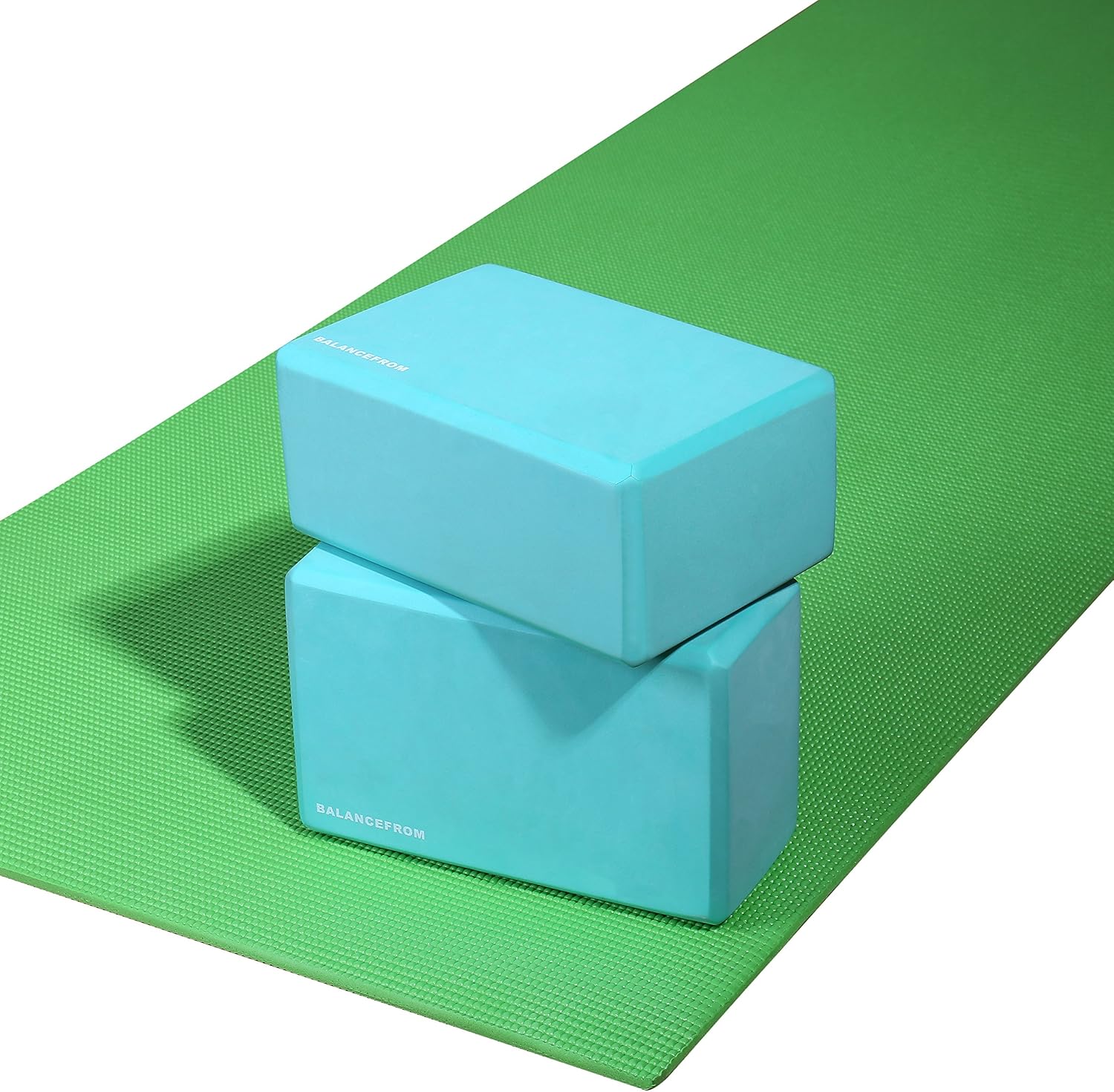 Set of 2 High Density Yoga Blocks, 9"x6"x4" Each, Pair, Multiple Colors