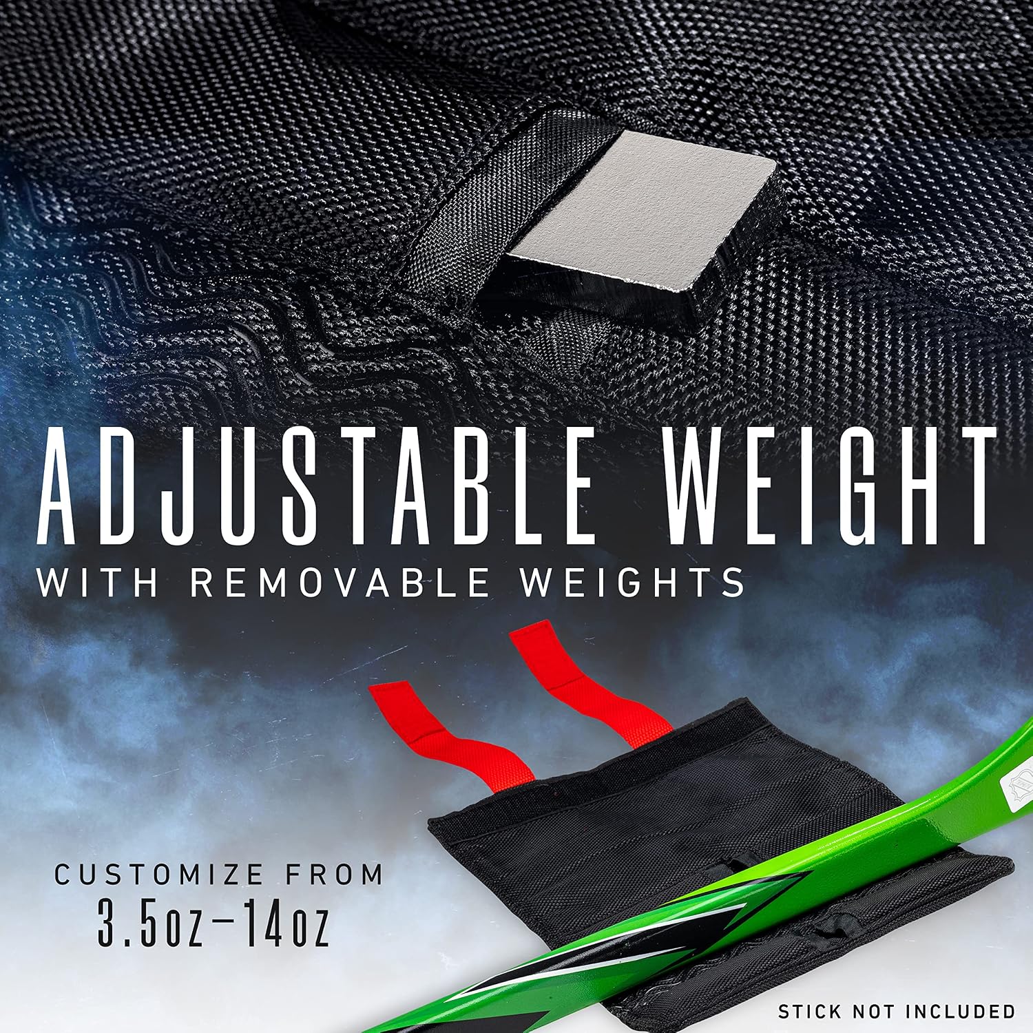 Franklin Sports Ice Hockey Stick Weight Trainer - 3.5-14 oz | Improves Hand Speed + Agility, Non-Slip Gel Grip