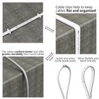 Cat6 Ethernet Cable 50FT with Clips 10Gbps Flat Network Cable, White | 1FT 3FT 5FT 10FT 15FT 20FT 25FT 30FT 35FT 60FT