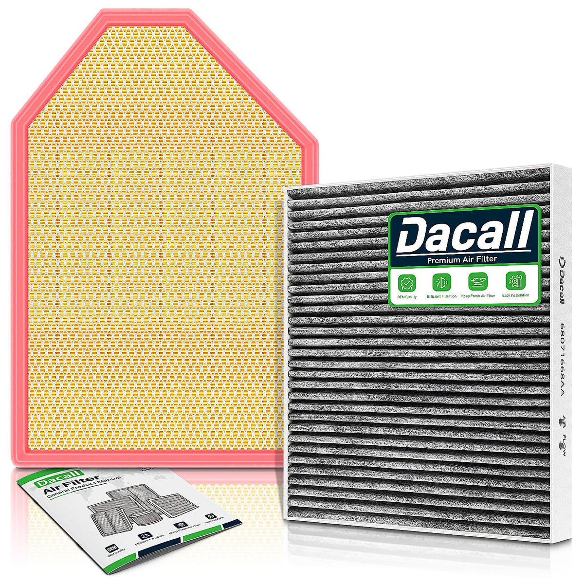 Engine Cabin Air Filter Set for Dodge Charger Challenger (2011-2023)