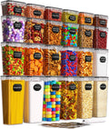 Airtight Food Storage Containers with Lids, 24 PCS Kitchen and Pantry Organization Canisters, BPA-Free, PVC-Free