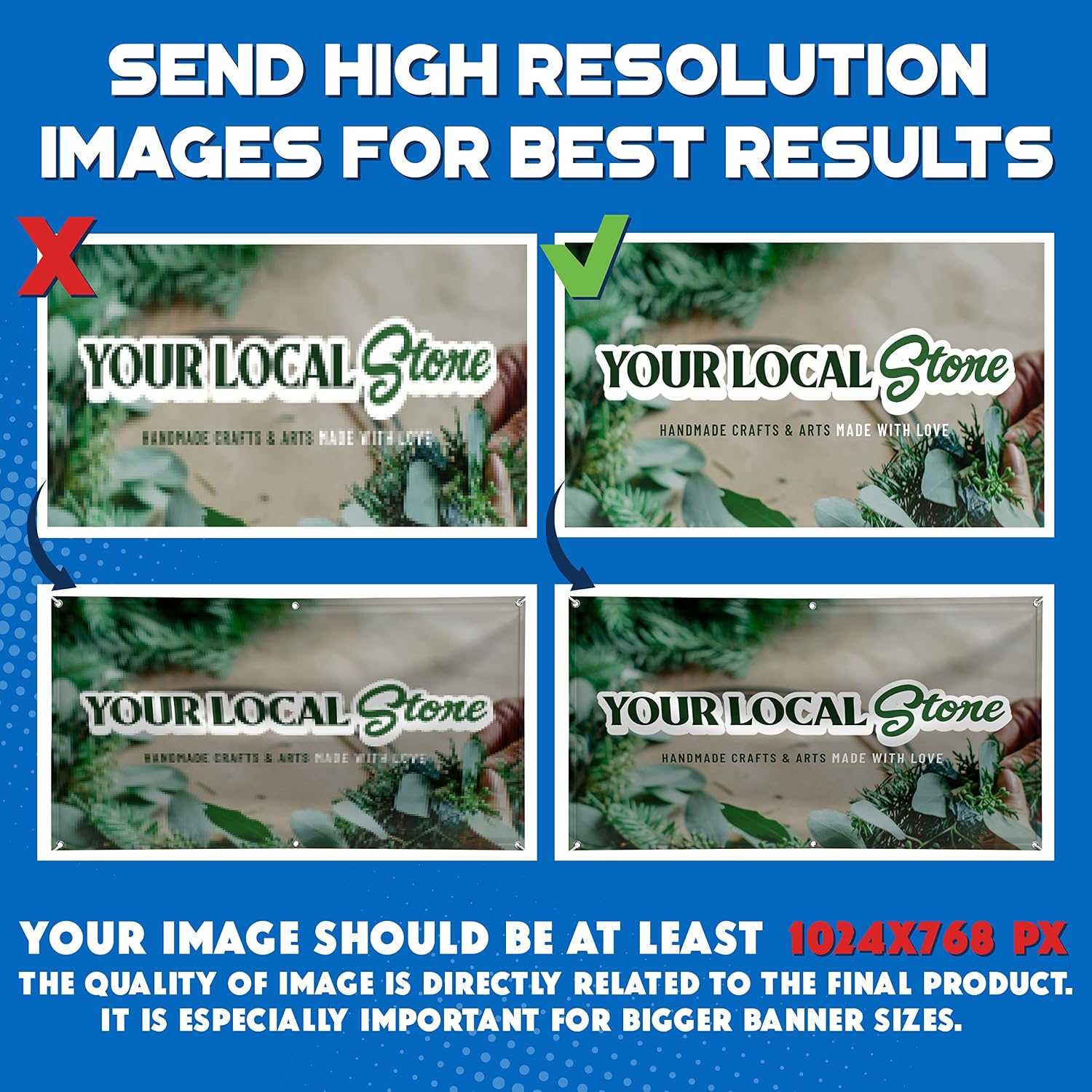 Custom Banners and Signs for Indoor Outdoor w/Any Image, Logo & Text Vinyl Banner | 5 Theme, 15 Font & 25 Background