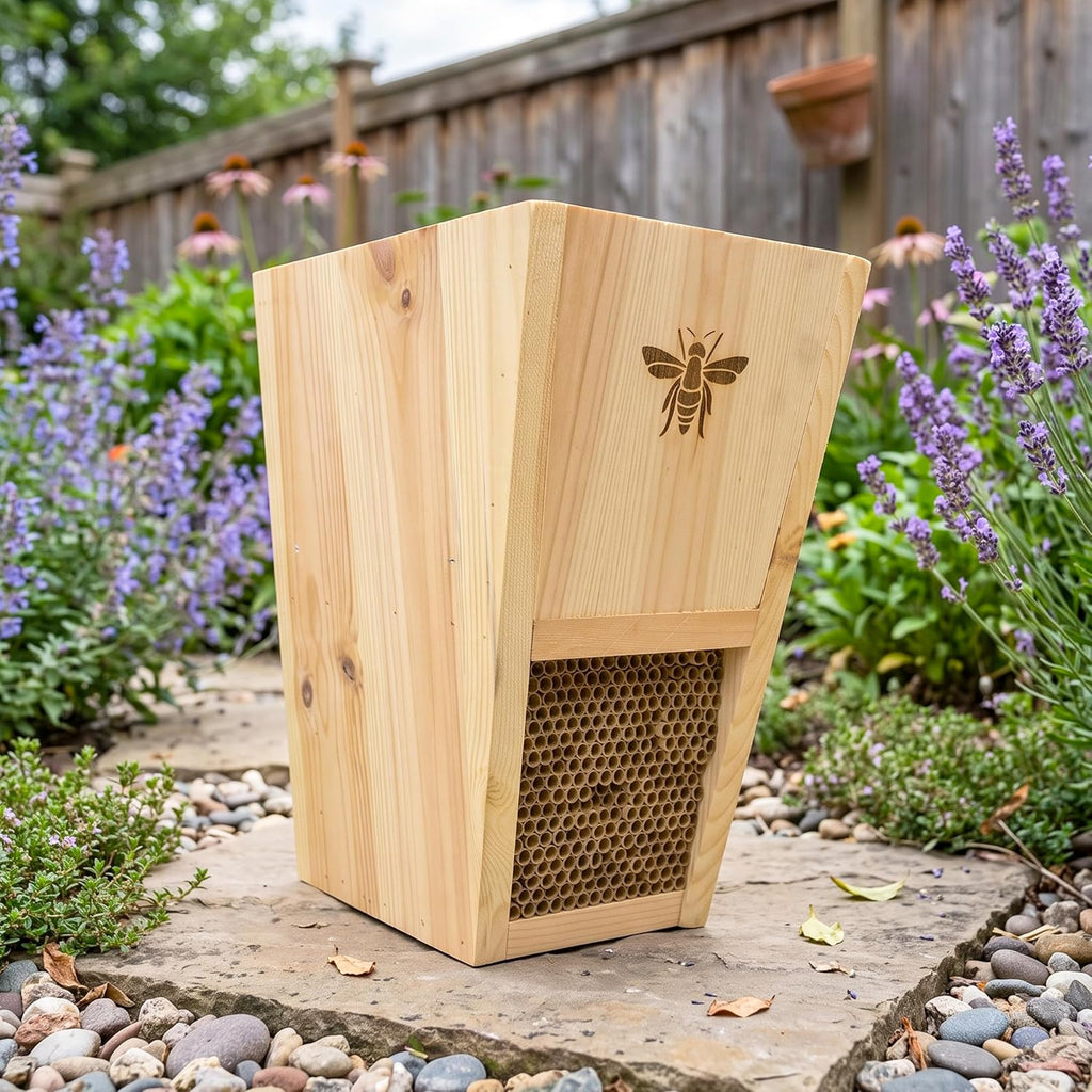Durable Cedar Mason Bee House & Planter by Woodlink