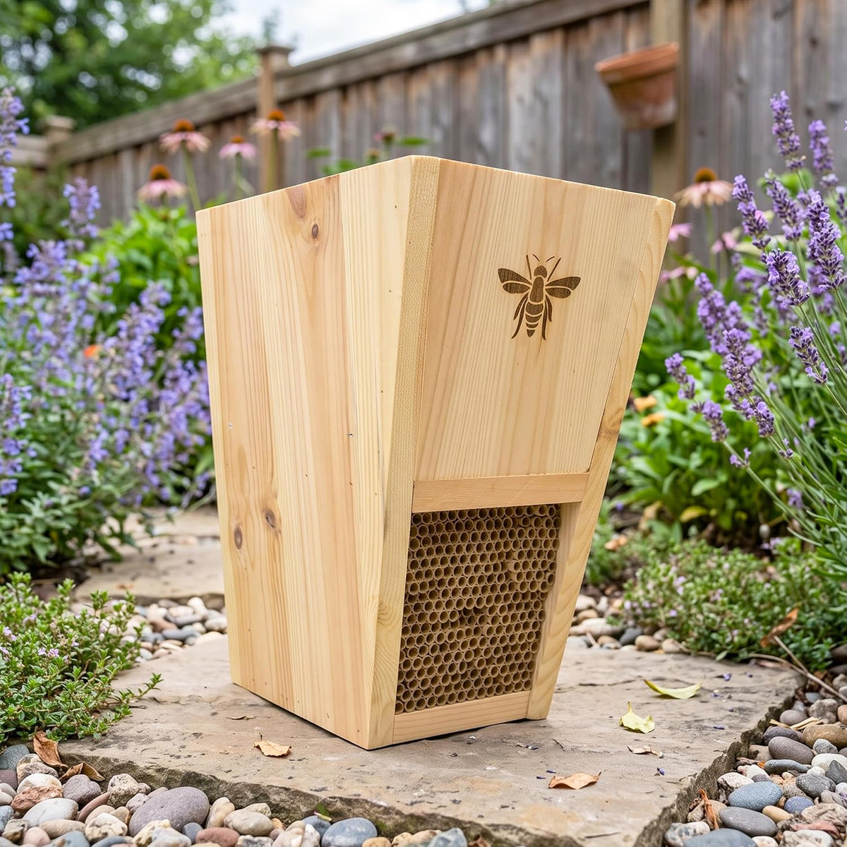 Durable Cedar Mason Bee House & Planter by Woodlink