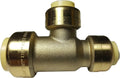 1 Piece XFITTING 3/4" X 1/2" X 1/2" Push Fit Tee, Brass