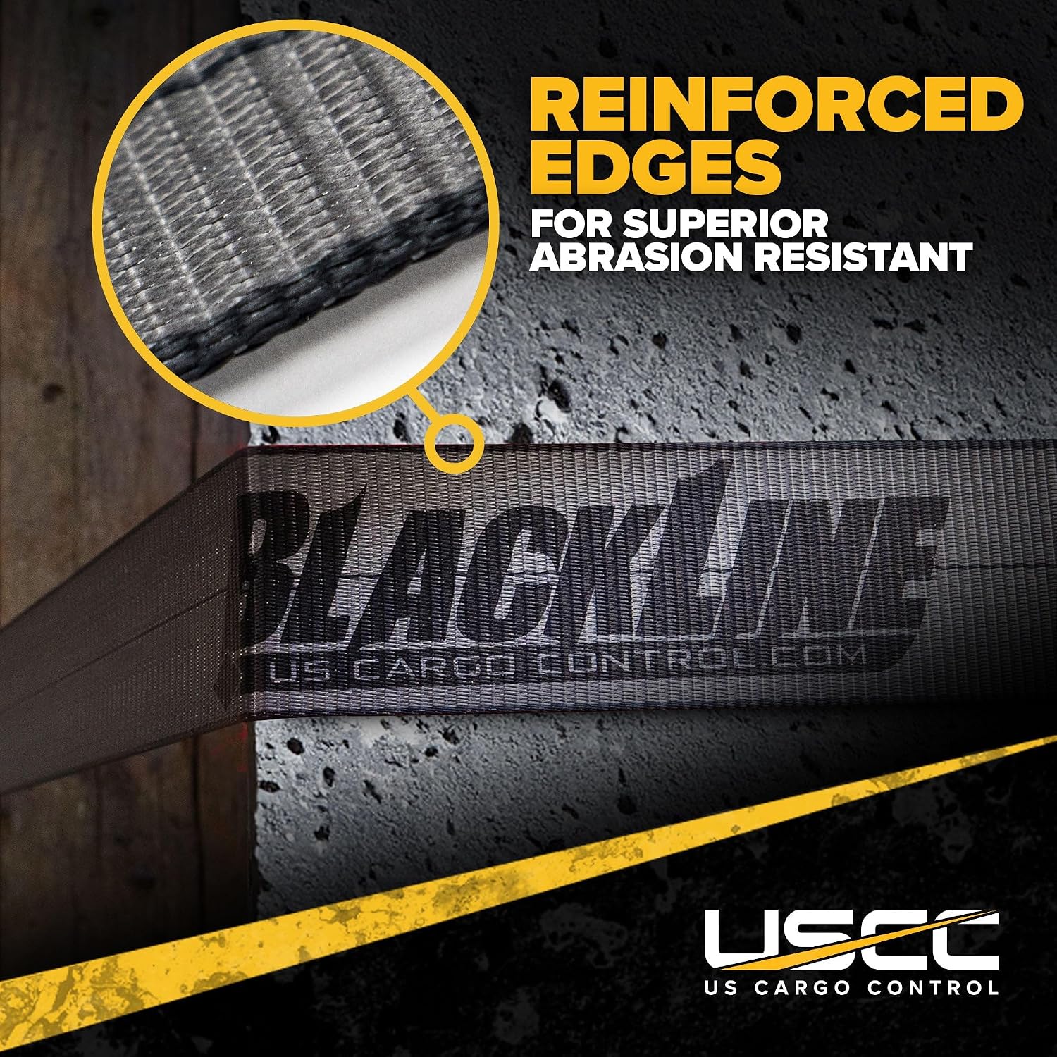 Blackline Ratchet Straps Heavy Duty (2-Pack), 2 Inch x 18 Foot Black Ratchet Straps with Double J Hooks, 13,000 LBS