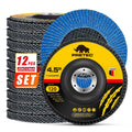 Flap Discs 4 1/2 for Angle Grinder, 12 Pcs Flap Discs 120 Grit, 4.5" x 7/8" High Density Zirconia Type 27 Flap Sanding Disc for Grinding, Rust Removal, Sanding and Finishing - 12 Packs
