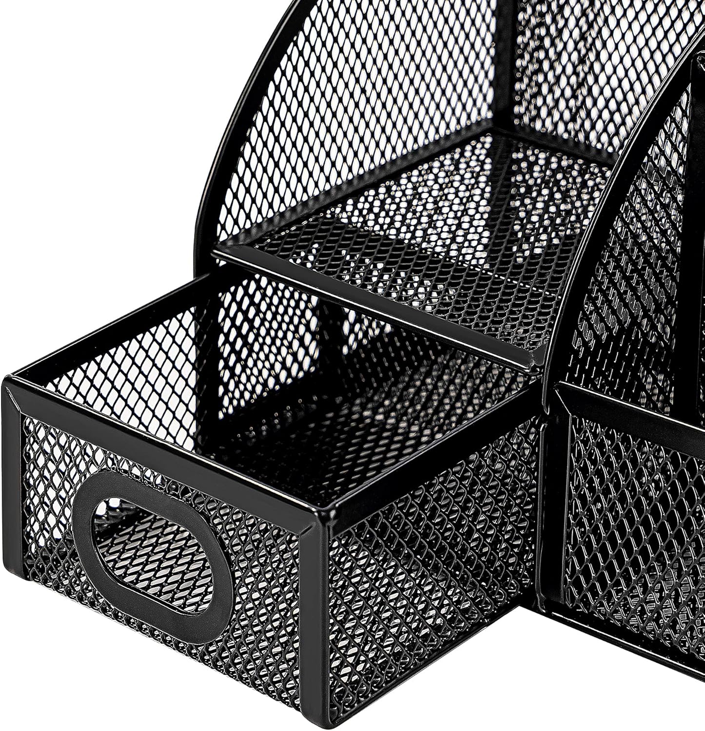 Mesh Pen Holder and Desktop Desk Organizer, Office Caddy Storage for Writing Utensils, 9.1 x 5.9 x 5.5 inches, Black