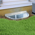 39" W x 16" L Sloped Heavy Duty Egress Window Well Covers with Rust-Free Aluminum Bracing UV Resistant Clear