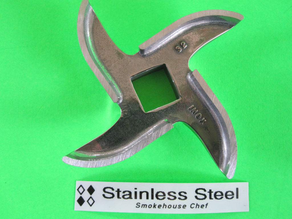 Smokehouse Chef Size #12 X 3/4 Inch Meat Grinder Grinding Plate and Knife SET for Westin, Cabelas, Universal
