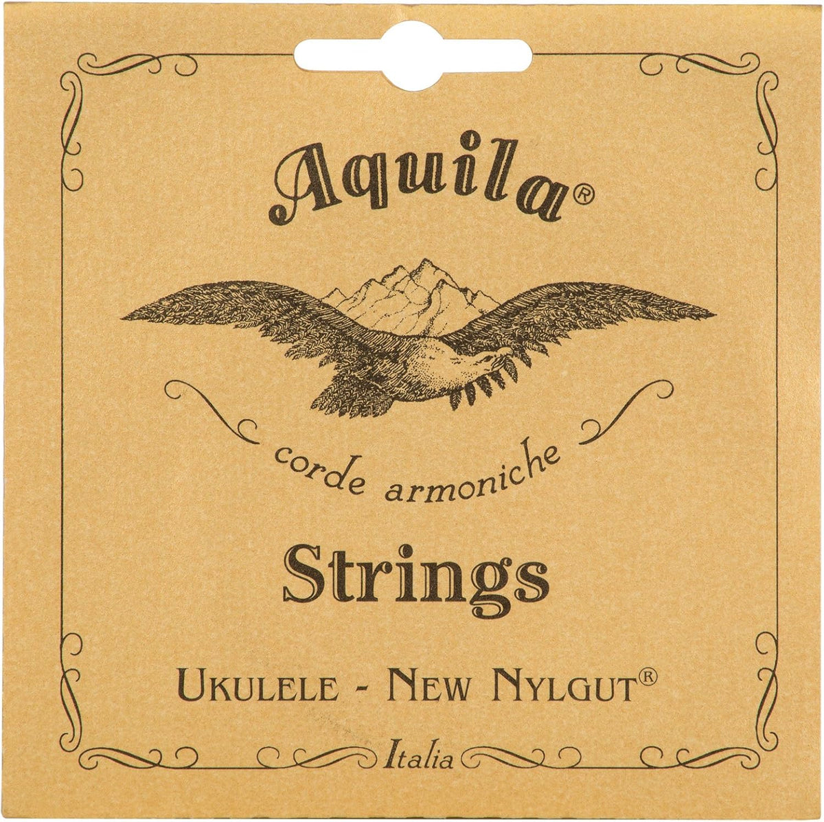 Aquila New Nylgut AQ-42 Banjo Ukulele Strings – High G, 1 Set of 4, Synthetic Gut for Superior Tone & Stable Tuning