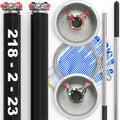3-Pieces Bundle - Garage Door Torsion Springs (0.218x2x23), Winding Bars Tool, 8.5ft Garage Door Cables & Standard