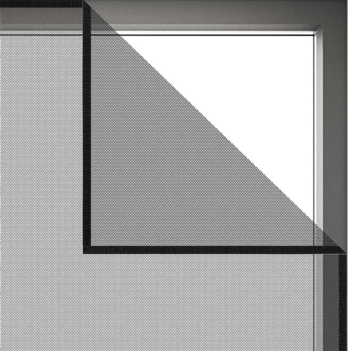 DIY Self-Adhesive Window Screen Netting Mesh Curtain, 100X150cm (Approach 39.37x59.05 Inches), with Hook and Sticky