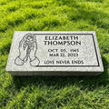 Grey Granite Headstone for Grave Markers, 16x8x3 Memorial Stones for Cemetery for Humans, Personalized Engraved