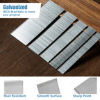 18 Gauge Galvanized Brad Nails T-head 5 Sizes 1500-Pack