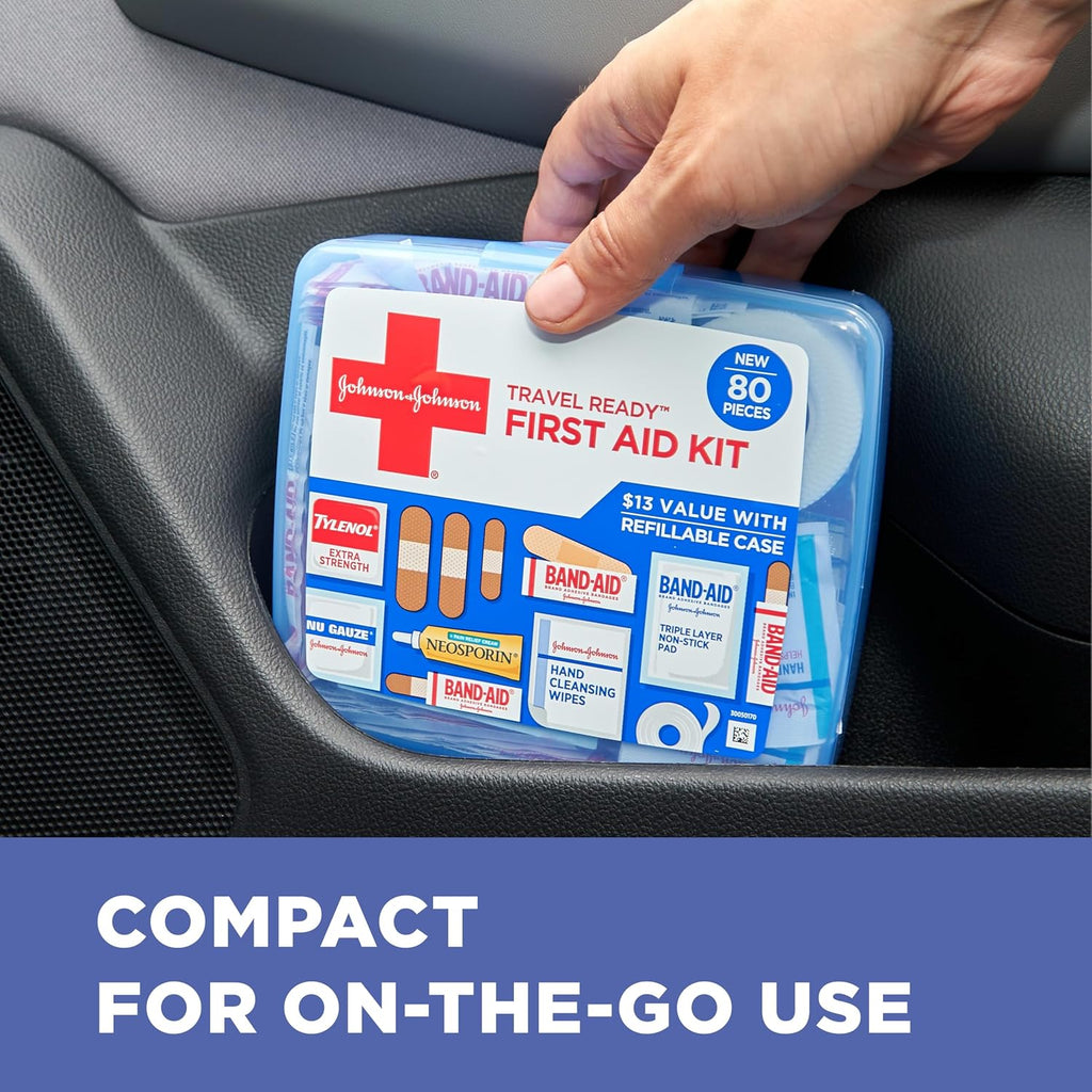 Brand Travel Ready Portable Emergency First Aid Kit, Minor Wound Care, Perfect for Home, Car, Camping, Travel &