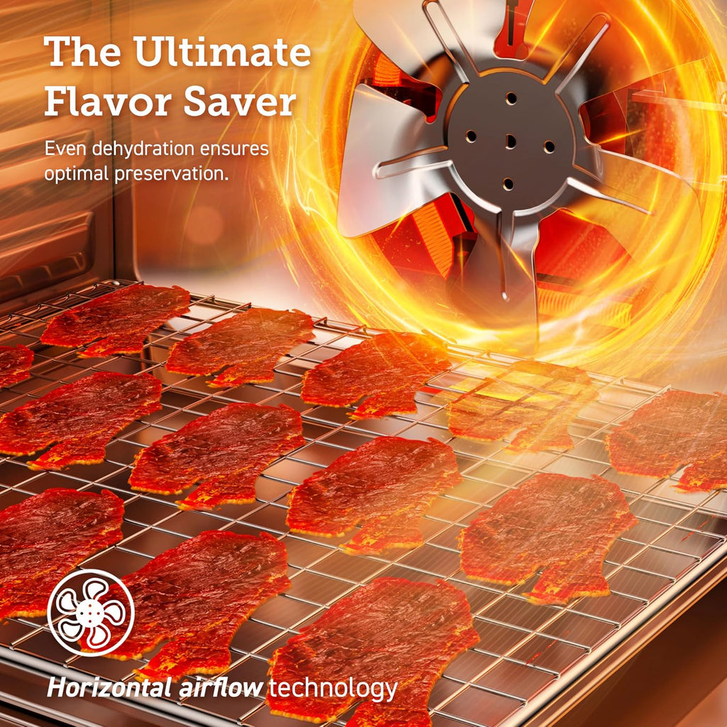Food Dehydrator, 10 Stainless Steel Trays with 16.2 ft² Drying Space