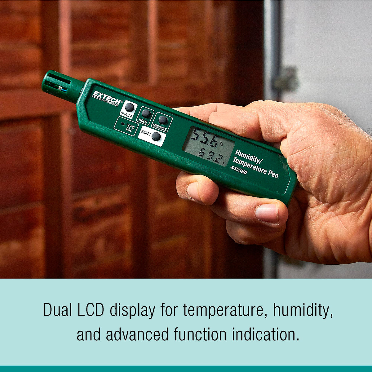 445580 Humidity and Temperature Pen, Fast Sensor, Dual LCD