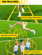 Tangle-Free Agility Ladder for Kids/Athletic – Multi-Use Speed Training Ladder for Footwork