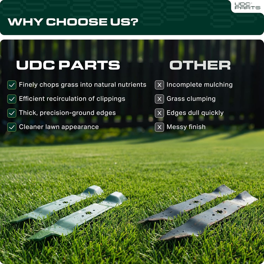 UDC Parts 942-0611A 942-0612A Mulching Blades Replacement for Cub Cadet 46"