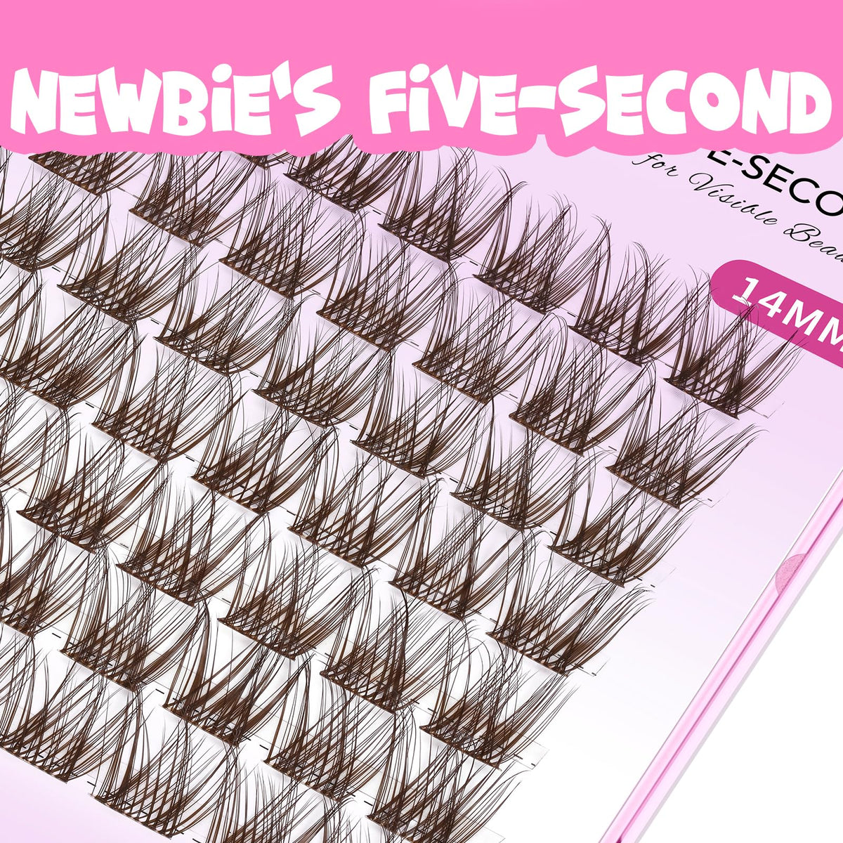 Brown Lash Clusters Newbie's Five-Second Series LuxeBold 14mm