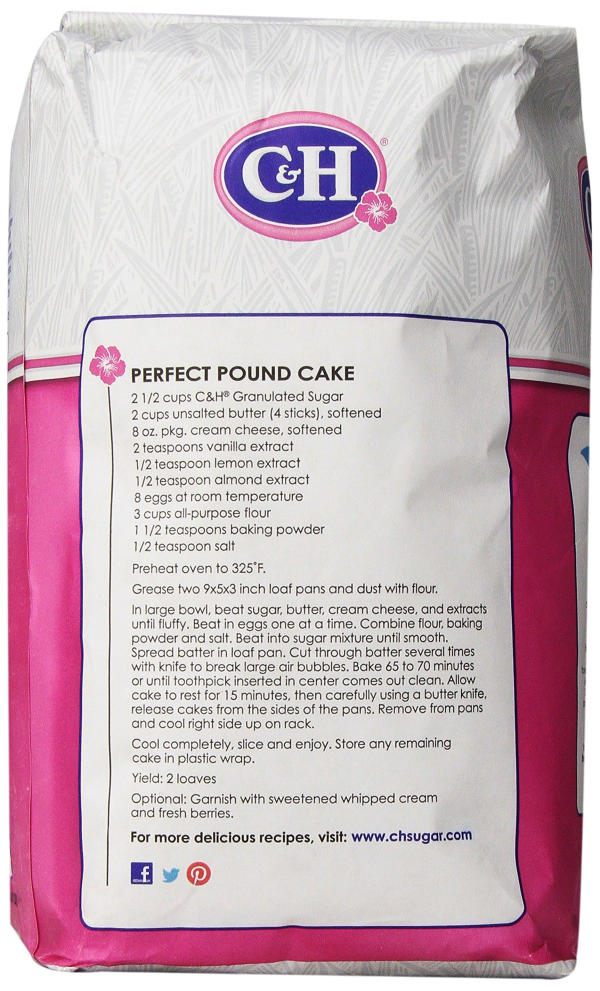 Sugar C&H Pure Cane Granulated White Sugar, 10 lb