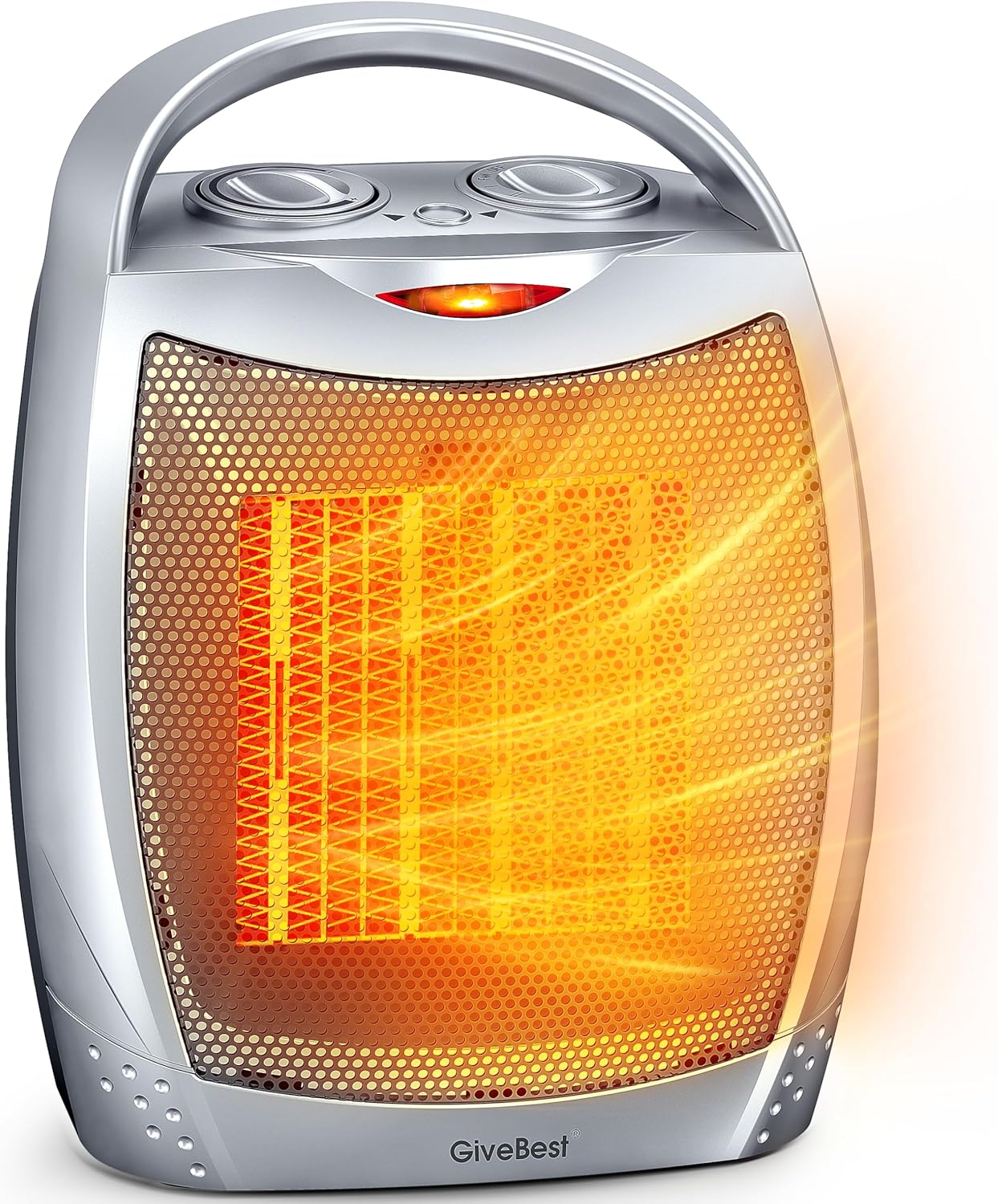 Space Heater, Portable Space Heaters for Indoor Use | Desk Heater with Thermostat, Overheat and Tip Over Protection