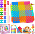 Weaving Loom Kit for Kids, Beginner Craft Kit with 12 Color Loops